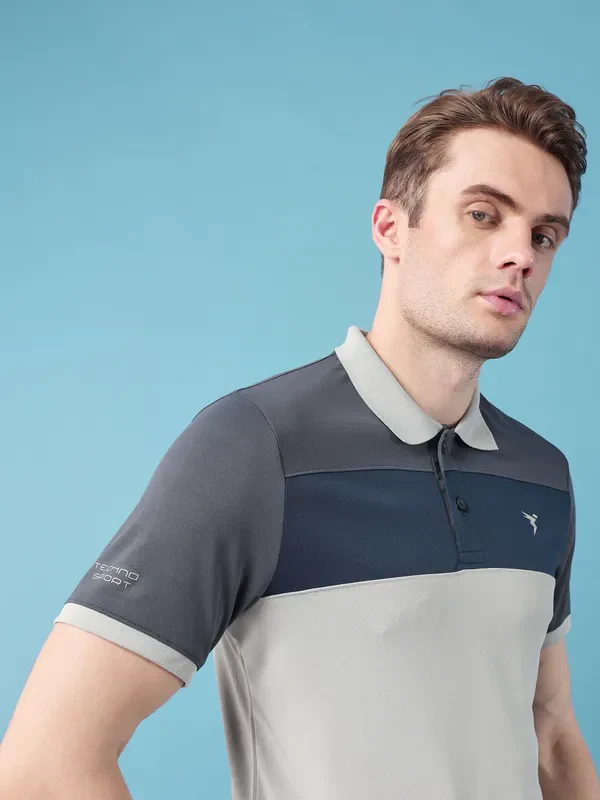 Men Colorblock Slim Fit Polo T-shirt with TECHNO COOL+ - Image 6
