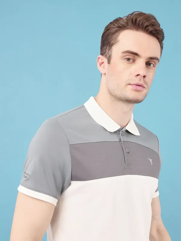 Men Colorblock Slim Fit Polo T-shirt with TECHNO COOL+ - Image 4
