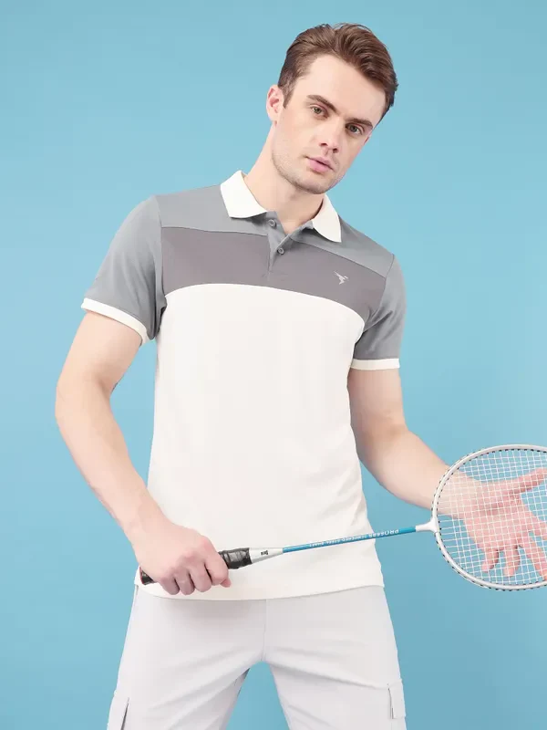 Men Colorblock Slim Fit Polo T-shirt with TECHNO COOL+ - Image 6