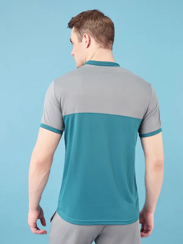 Men Colorblock Slim Fit Polo T-shirt with TECHNO COOL+ - Image 2