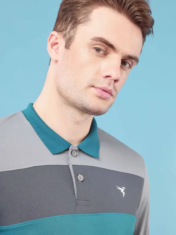 Men Colorblock Slim Fit Polo T-shirt with TECHNO COOL+ - Image 5