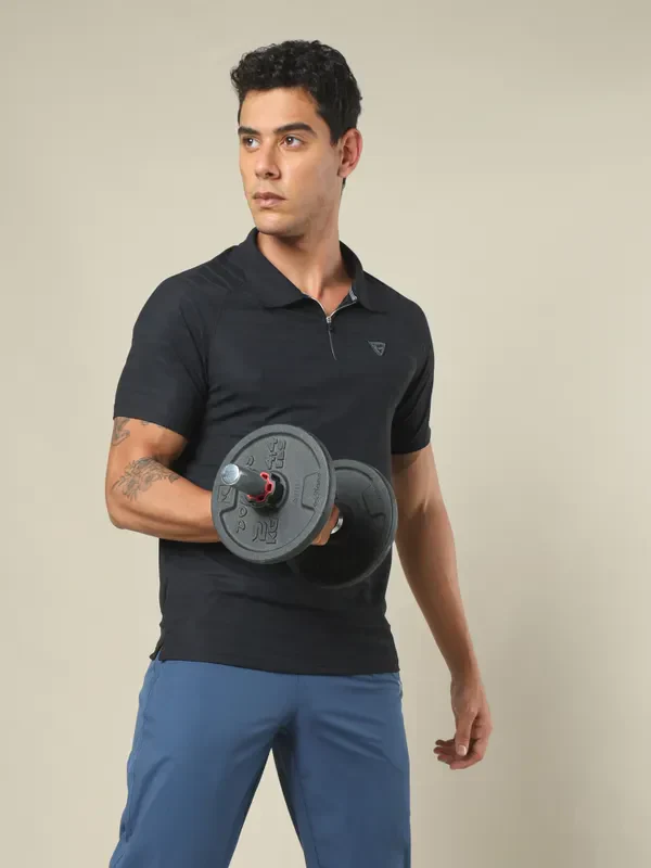 Men Self Design Regular Fit Combo of 2 Polo T-shirt - Image 4