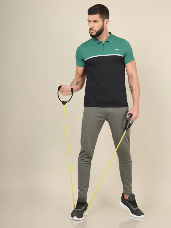 Men Colorblock Slim Fit Polo T-shirt with TECHNO COOL+ - Image 5