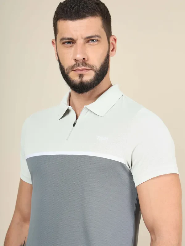 Men Colorblock Slim Fit Polo T-shirt with TECHNO COOL+ - Image 6