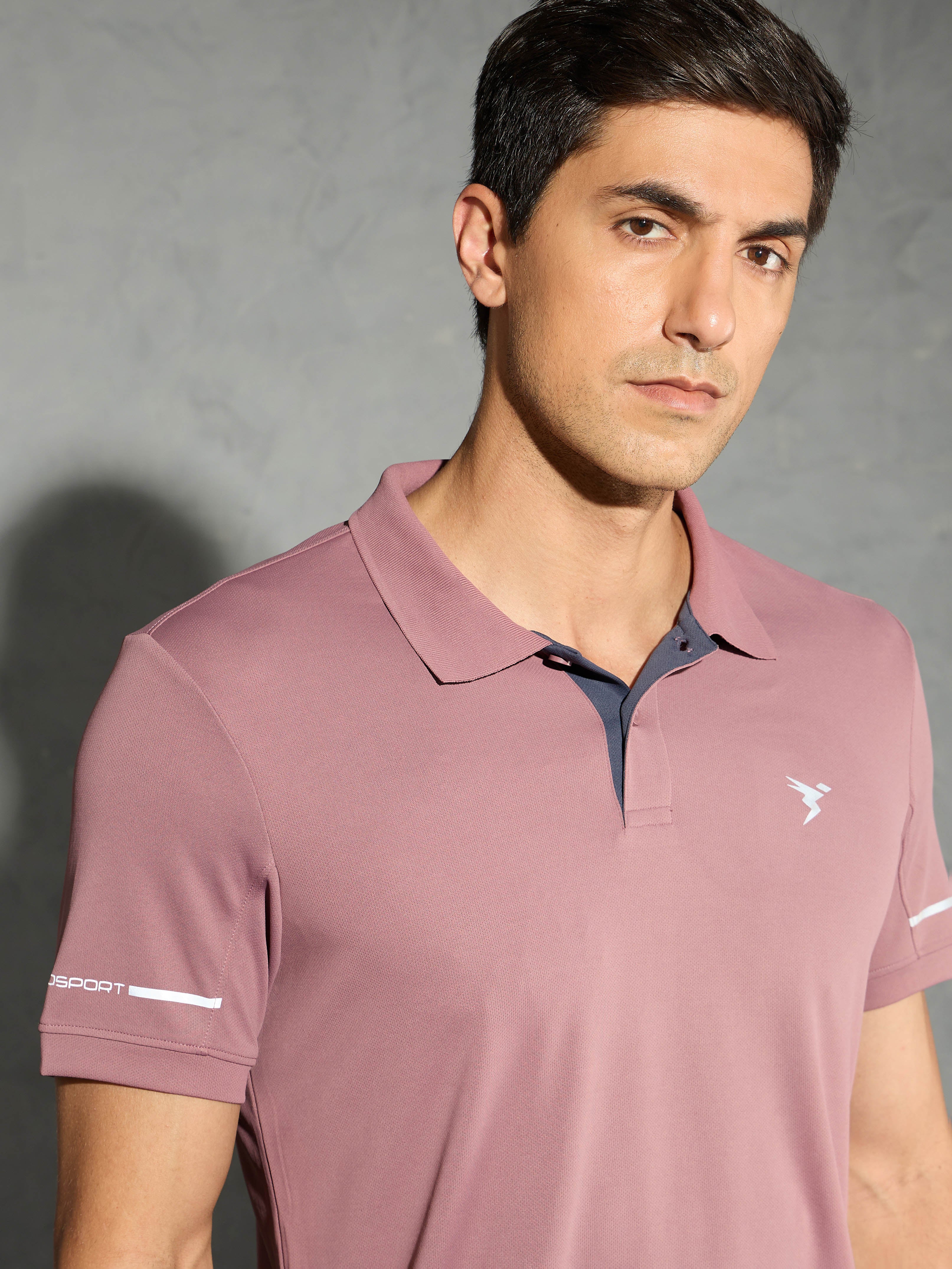 Men Solid Slim Fit Polo T-shirt with TECHNO COOL+ - Image 6