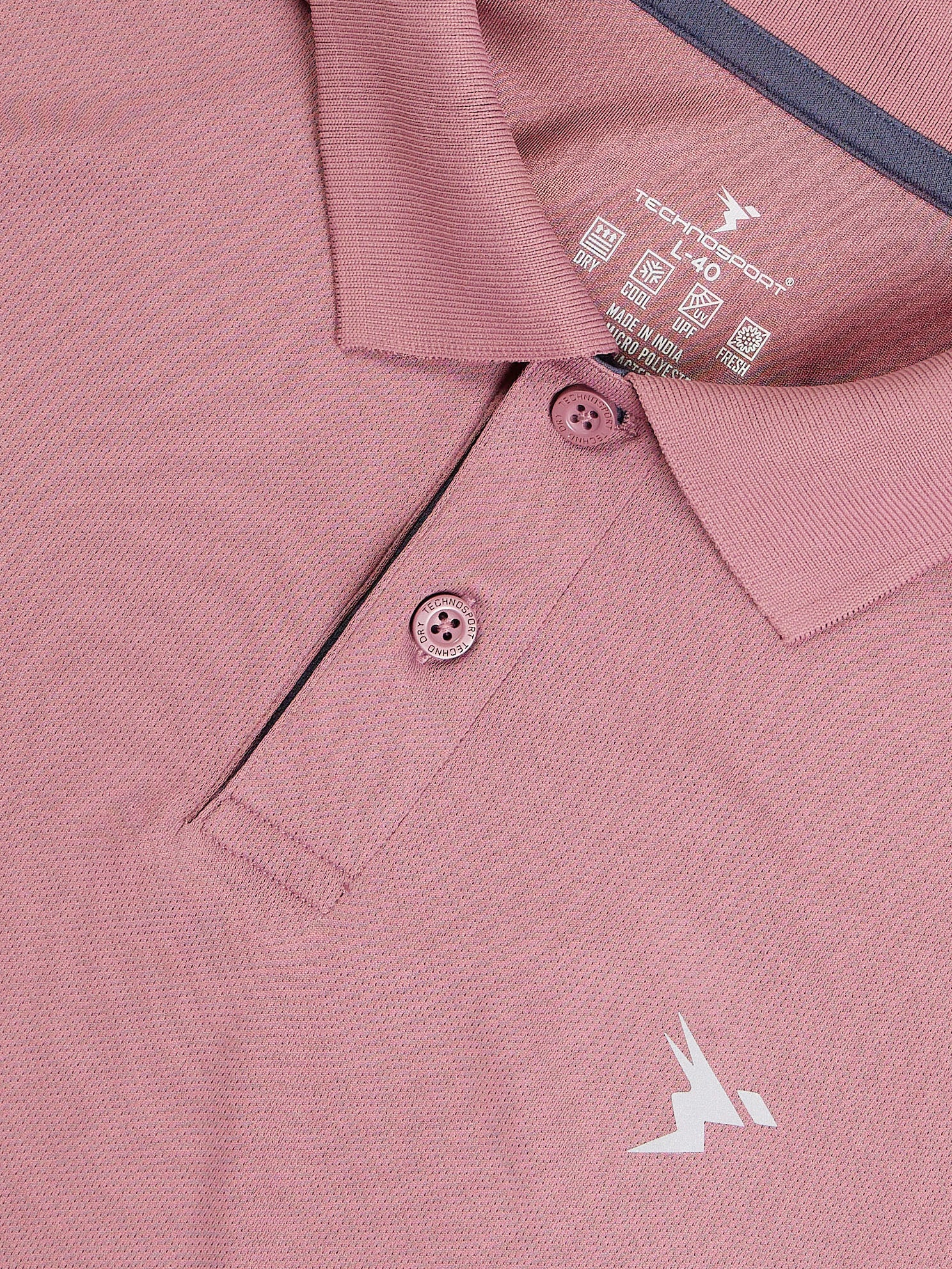 Men Solid Slim Fit Polo T-shirt with TECHNO COOL+ - Image 7