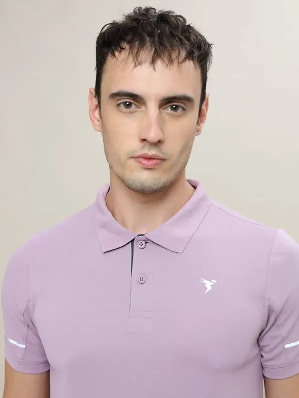 Men Solid Slim Fit Polo T-shirt with TECHNO COOL+ - Image 6