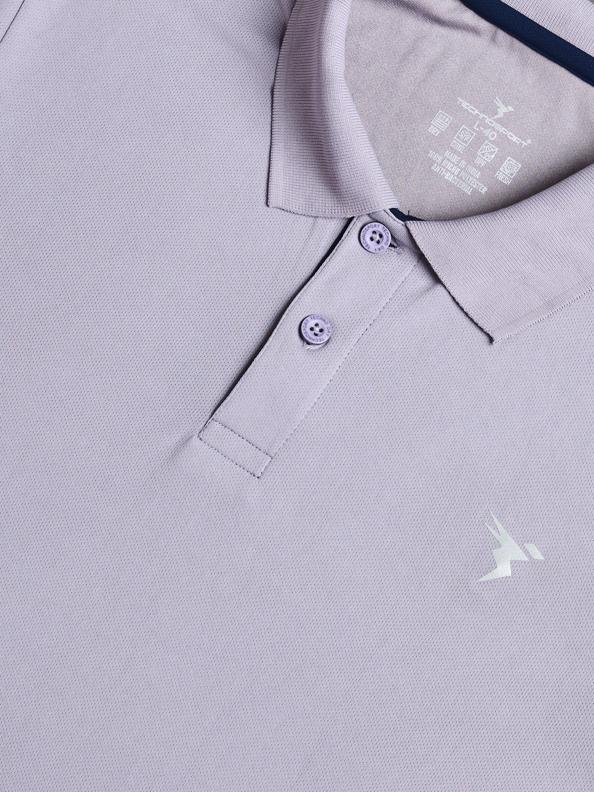 Men Solid Slim Fit Polo T-shirt with TECHNO COOL+ - Image 7