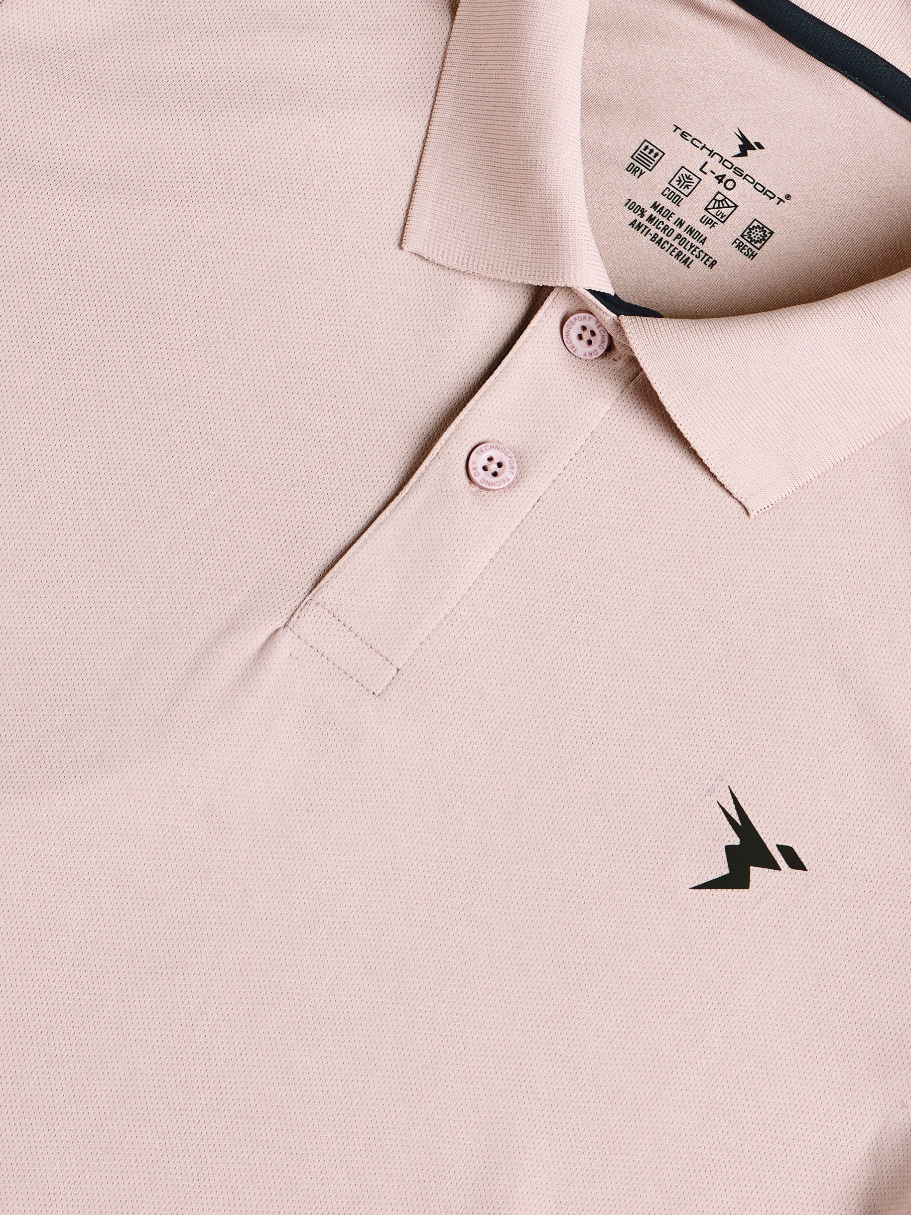 Men Solid Slim Fit Polo T-shirt with TECHNO COOL+ - Image 7