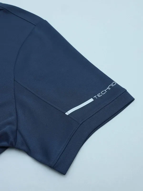 Men Solid Slim Fit Polo T-shirt with TECHNO COOL+ - Image 8