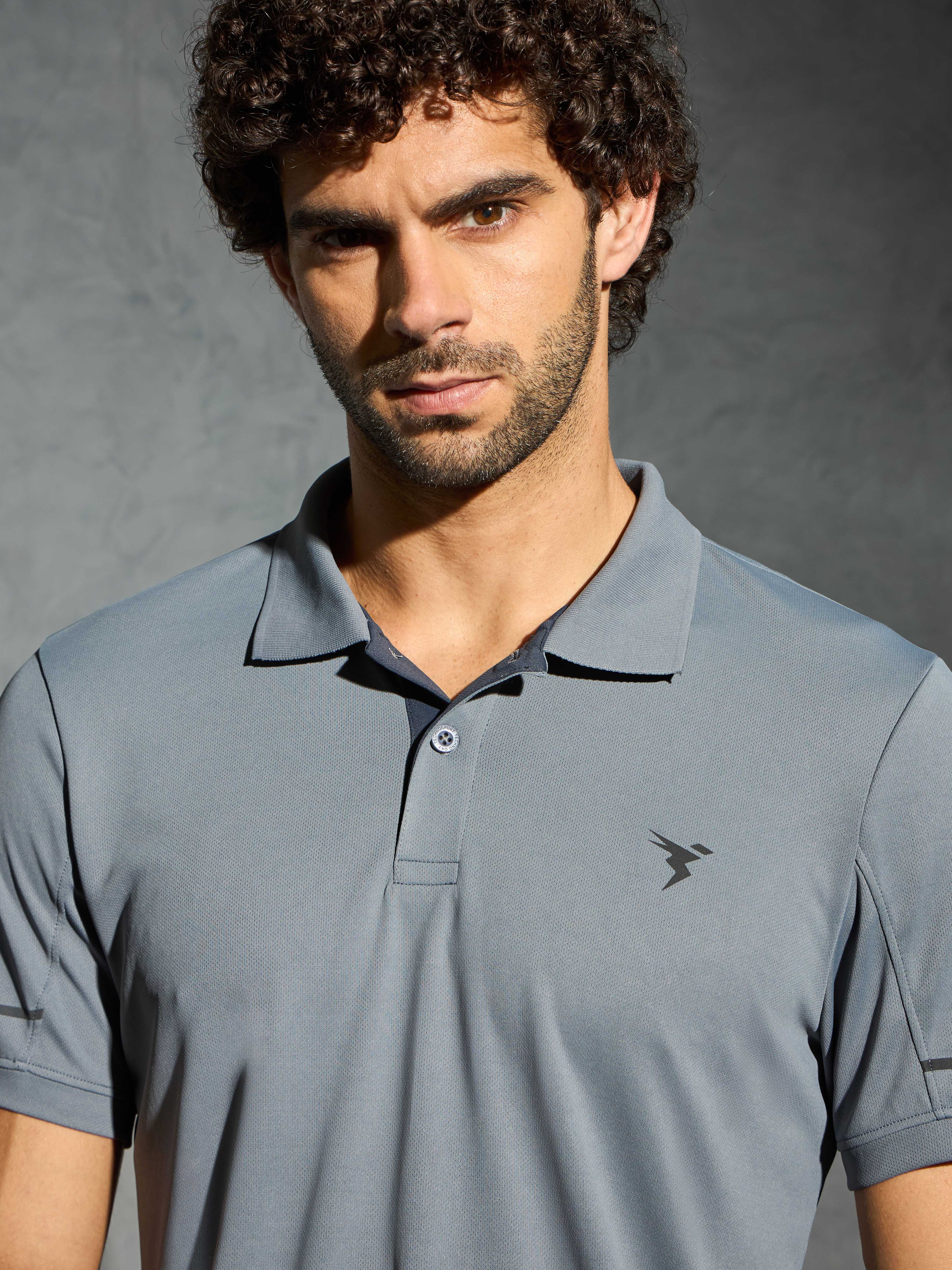 Men Solid Slim Fit Polo T-shirt with TECHNO COOL+ - Image 6