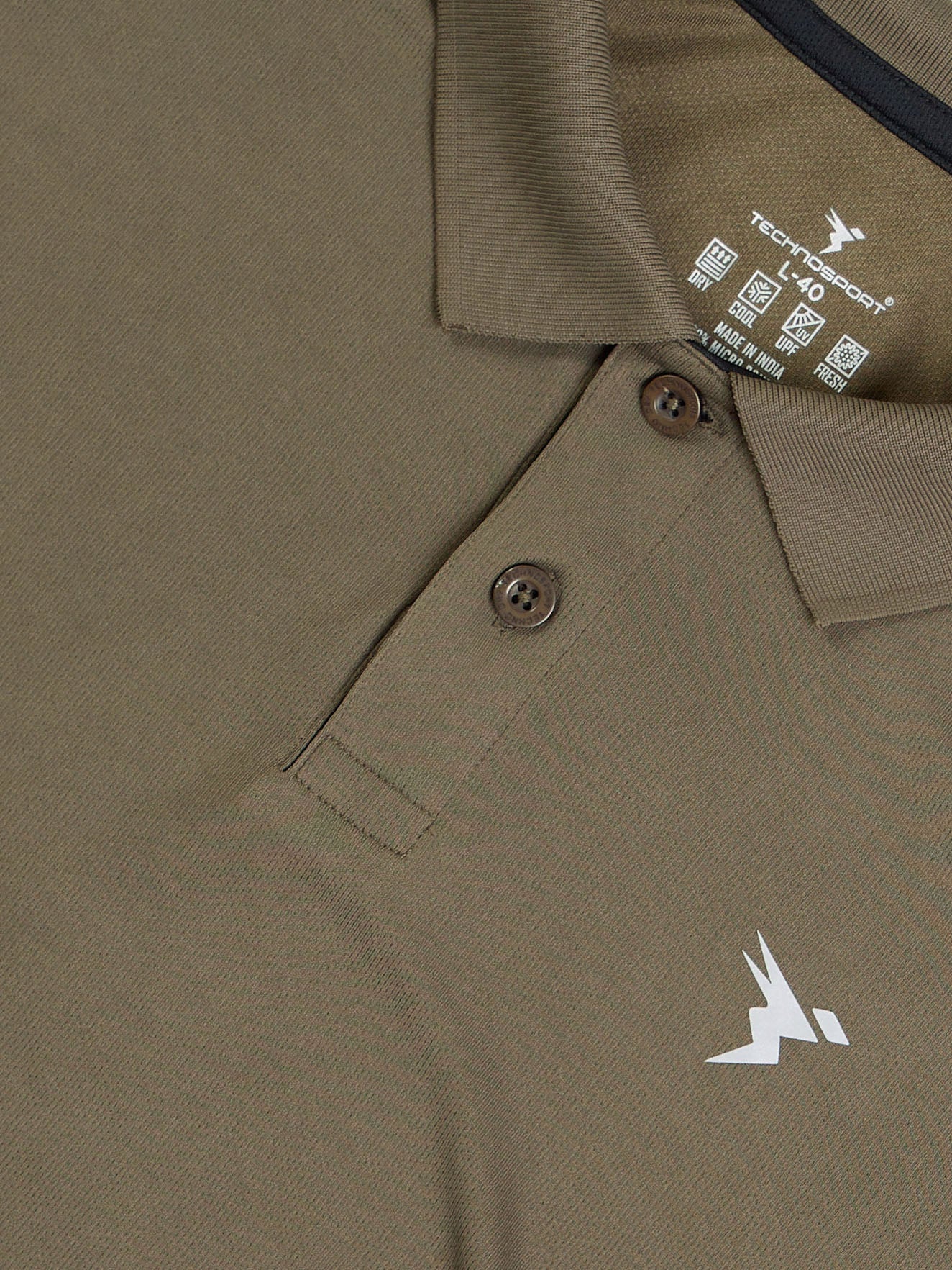 Men Solid Slim Fit Polo T-shirt with TECHNO COOL+ - Image 7