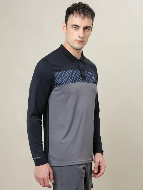 Men Colorblock Slim Fit Polo T-shirt with TECHNO COOL+ - Image 4
