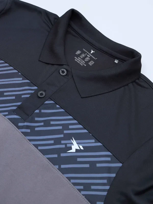 Men Colorblock Slim Fit Polo T-shirt with TECHNO COOL+ - Image 7