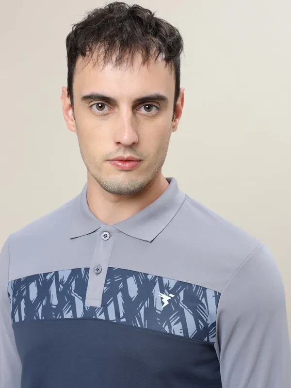 Men Colorblock Slim Fit Polo T-shirt with TECHNO COOL+ - Image 6