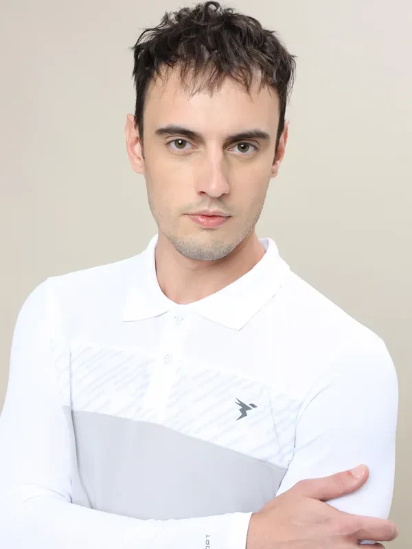 Men Colorblock Slim Fit Polo T-shirt with TECHNO COOL+ - Image 6