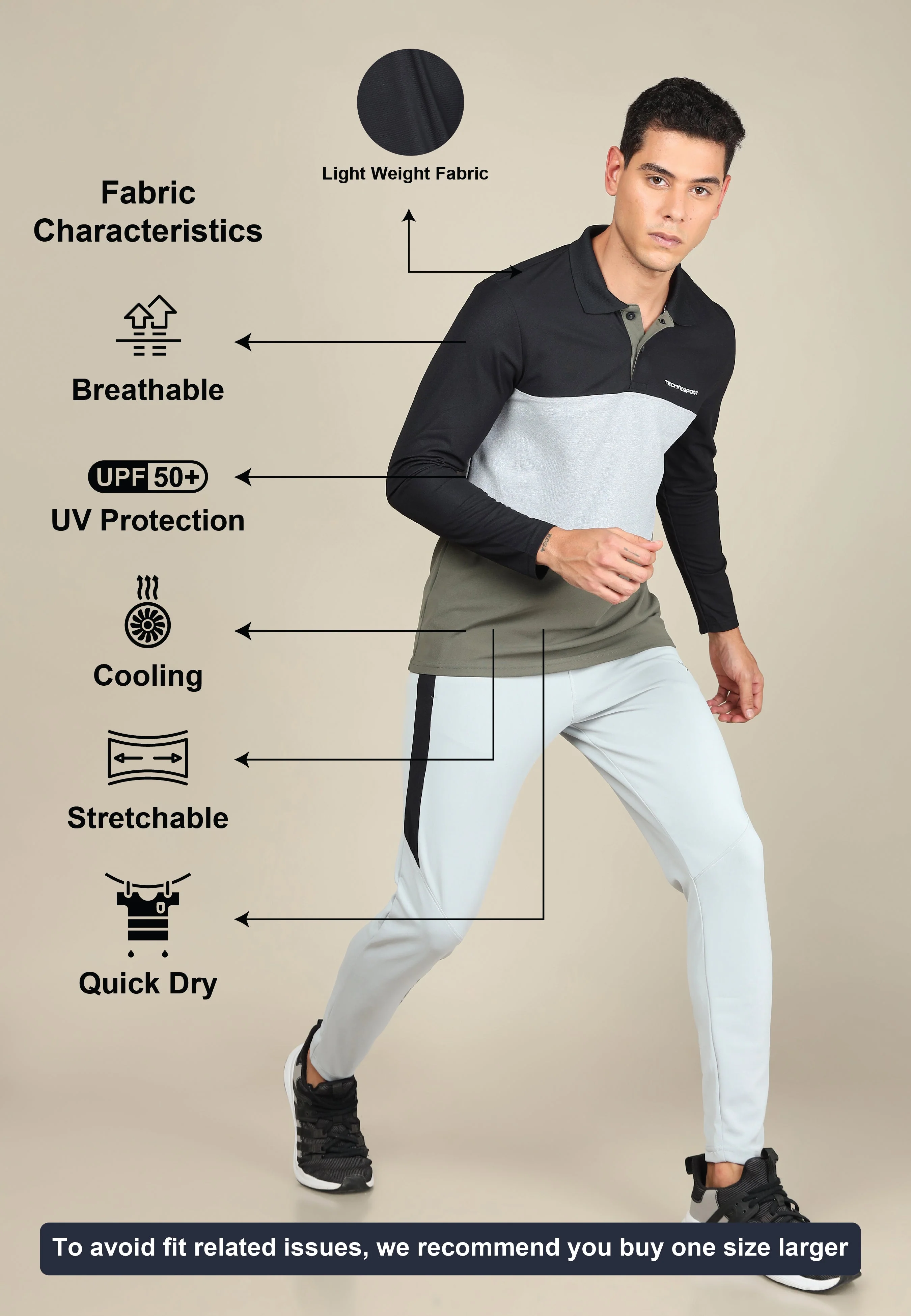 Men Solid Slim Fit Polo T-shirt with MATPIQ - Image 6