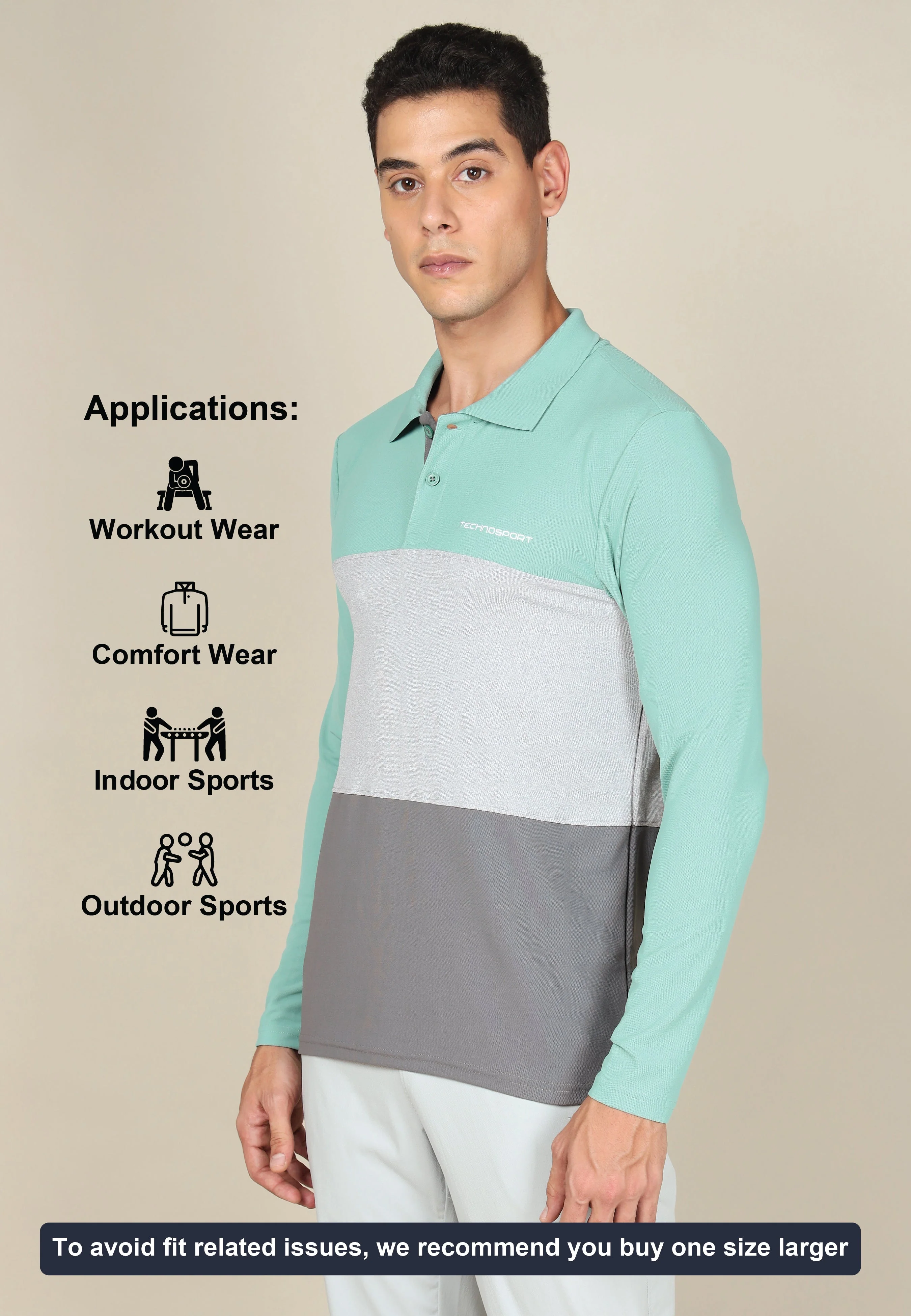 Men Solid Slim Fit Polo T-shirt with MATPIQ - Image 5