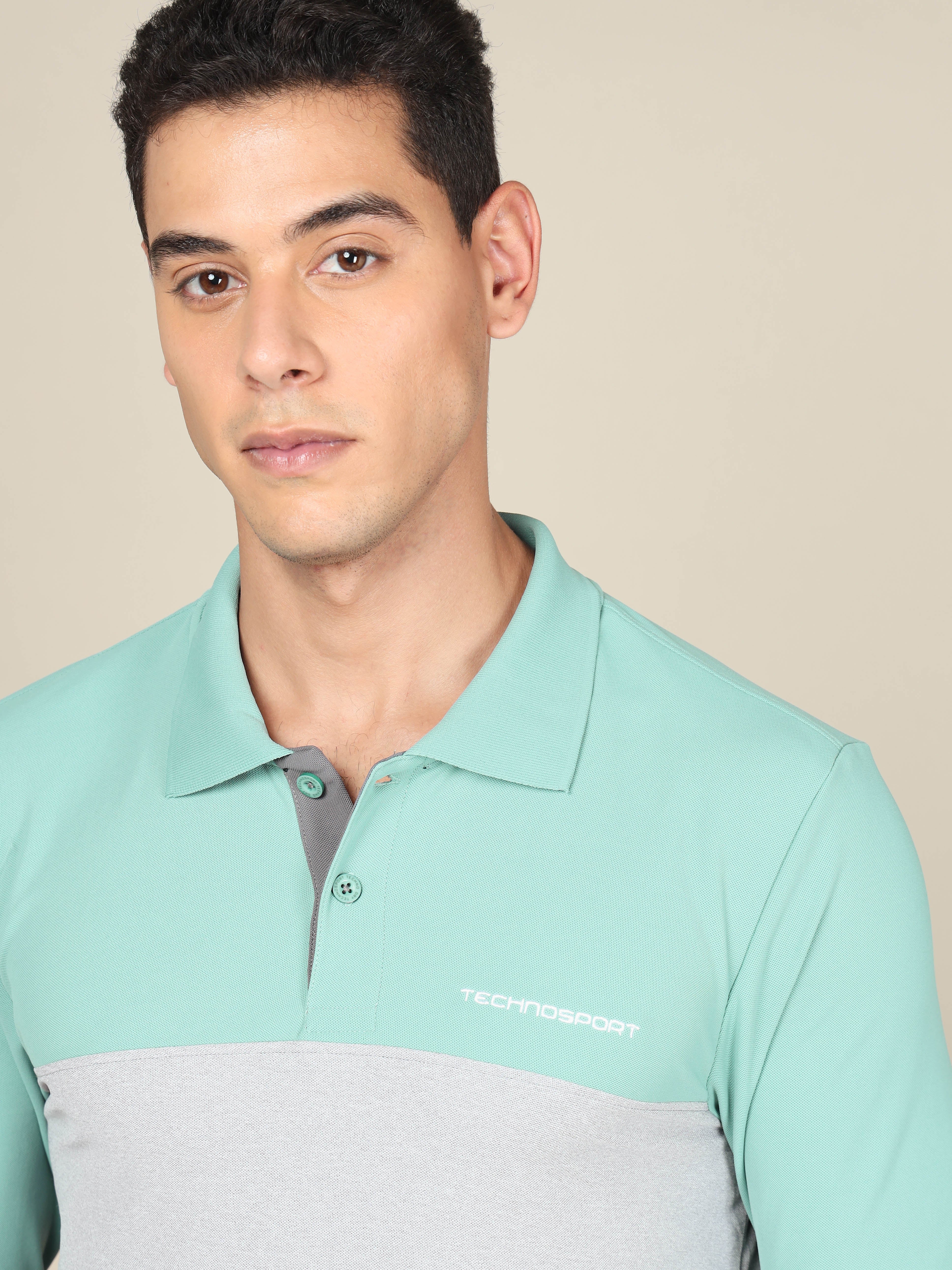 Men Solid Slim Fit Polo T-shirt with MATPIQ - Image 6
