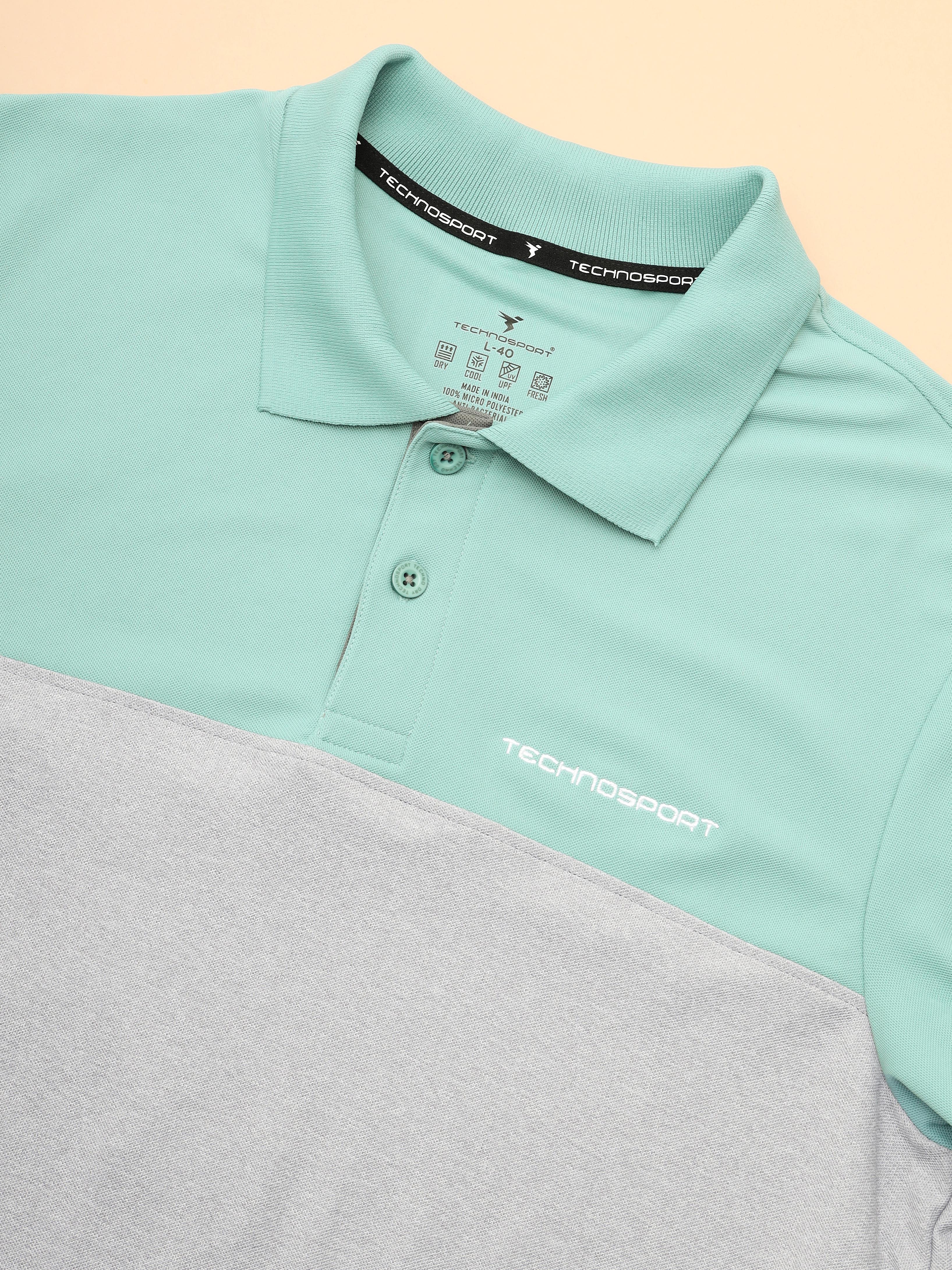 Men Solid Slim Fit Polo T-shirt with MATPIQ - Image 7