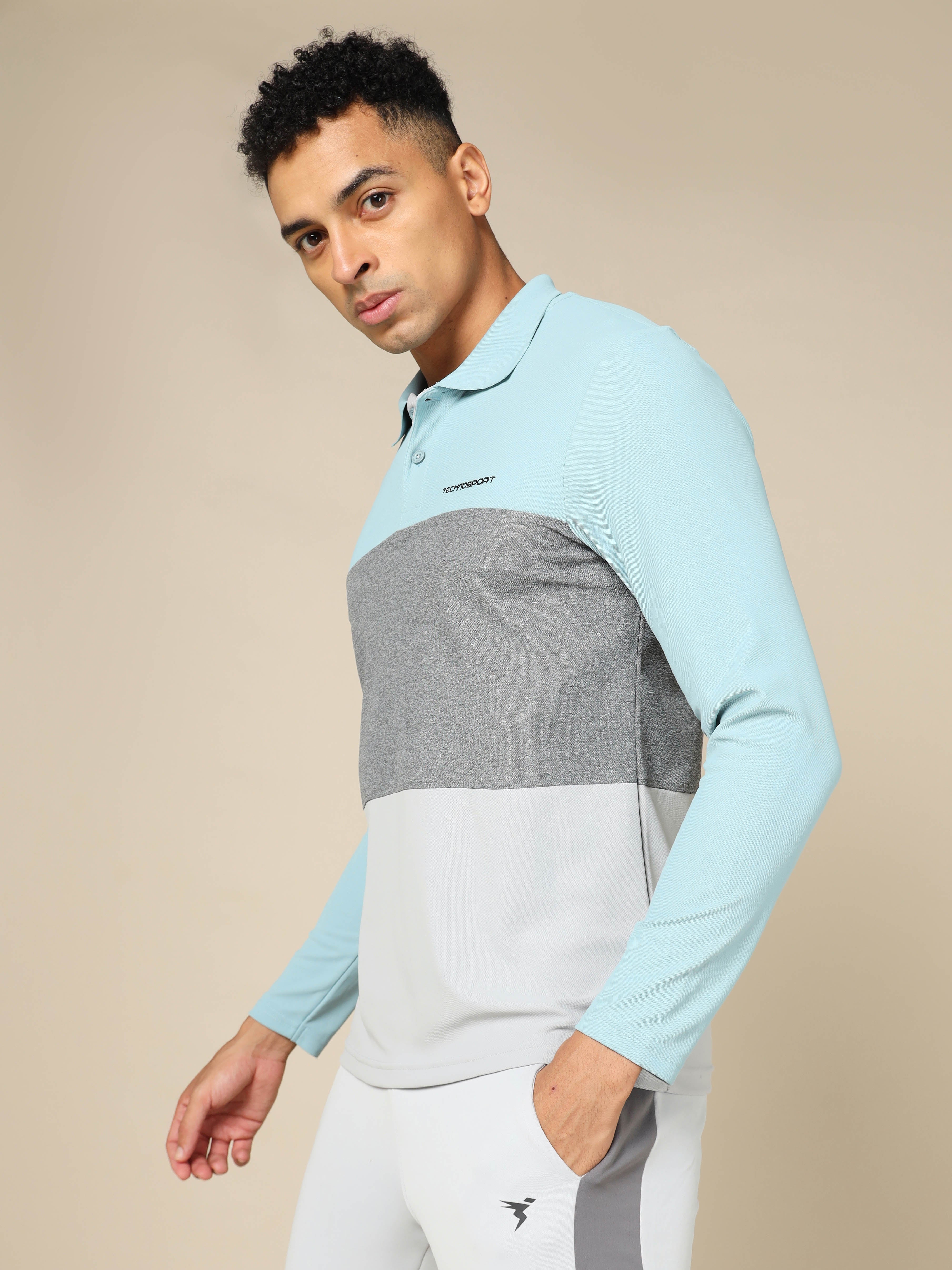 Men Solid Slim Fit Polo T-shirt with MATPIQ - Image 4