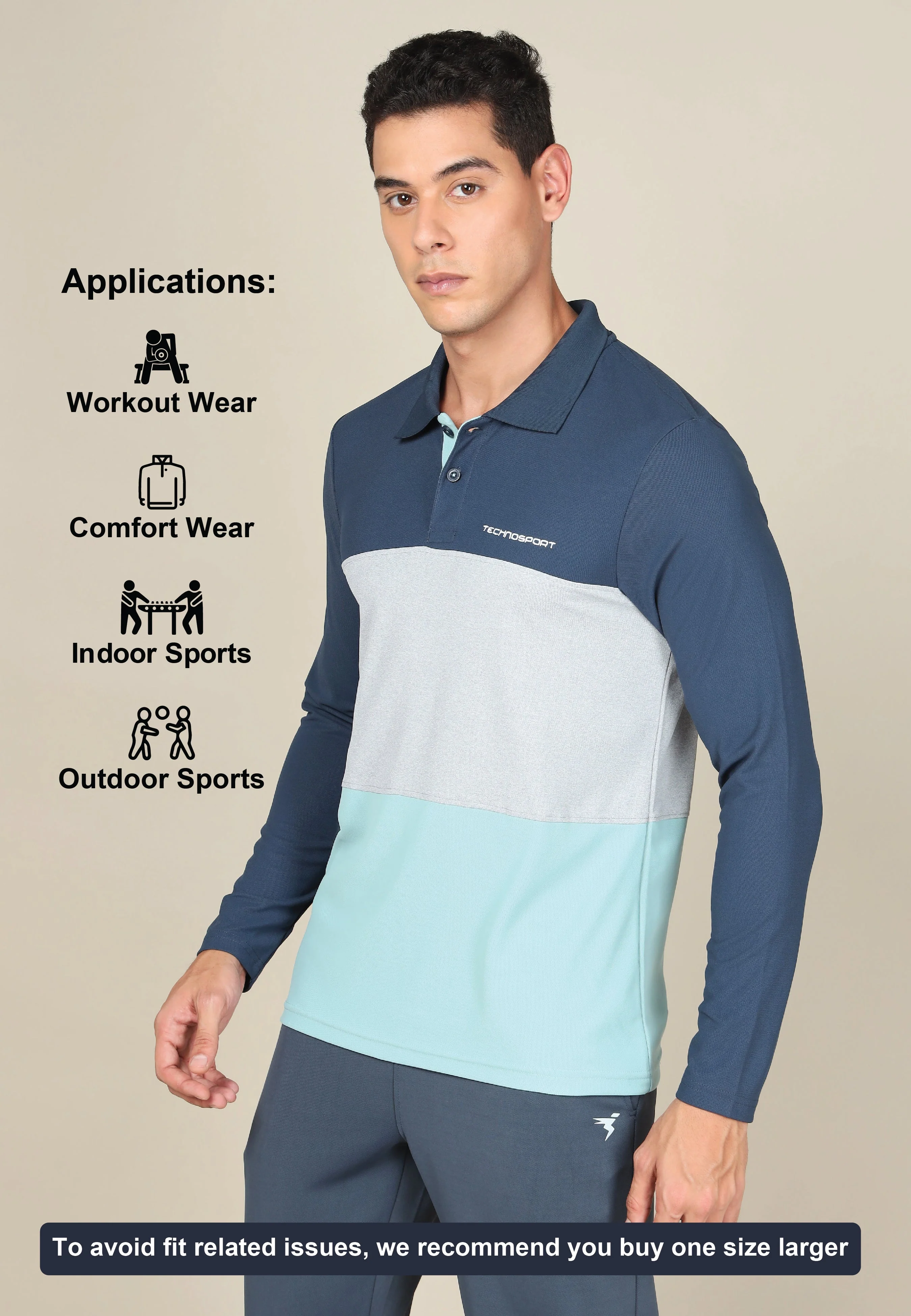 Men Solid Slim Fit Polo T-shirt with MATPIQ - Image 5