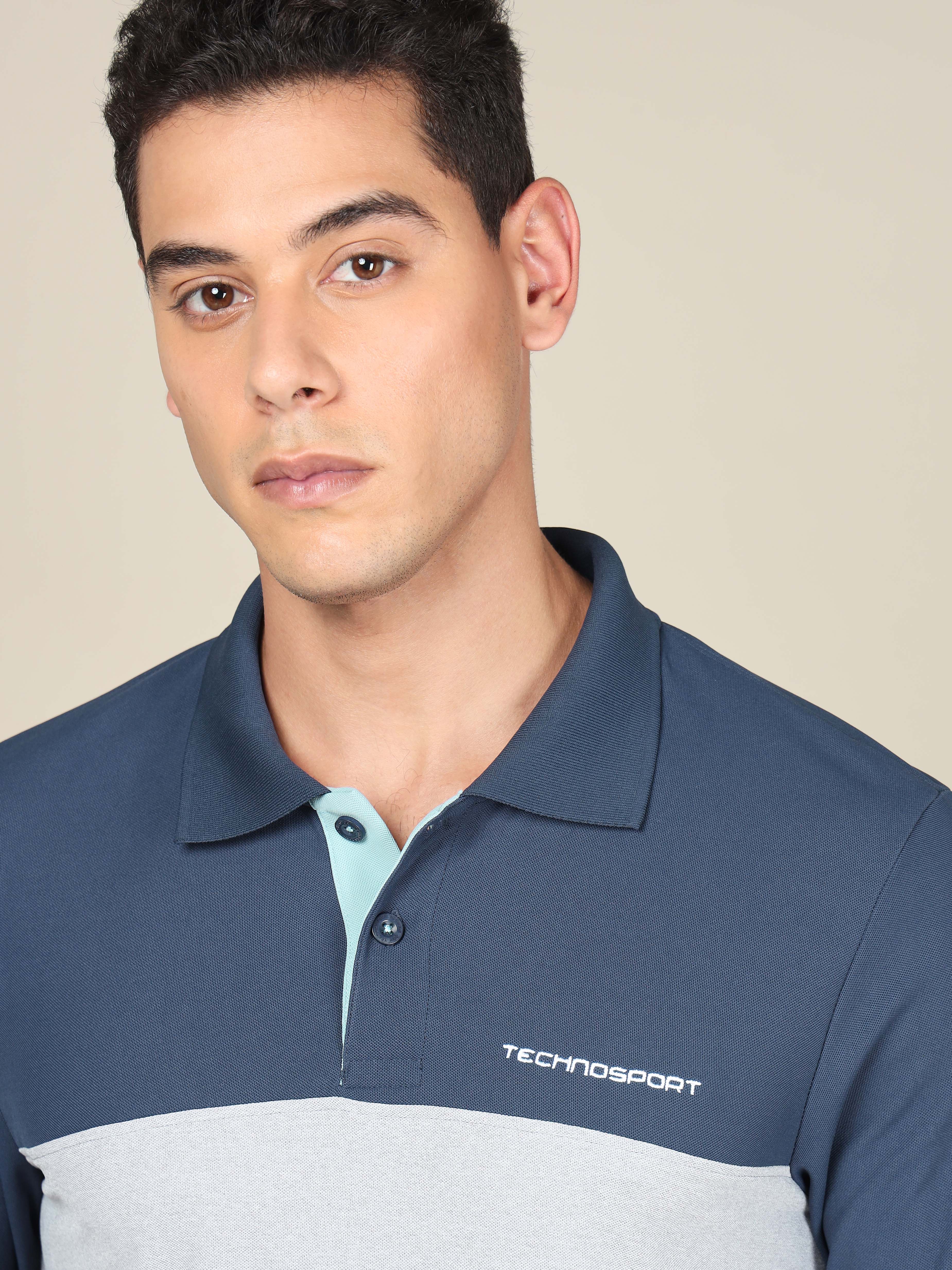 Men Solid Slim Fit Polo T-shirt with MATPIQ - Image 6