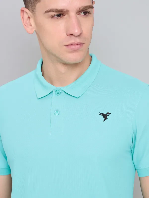 Men Solid Slim Fit Polo T-shirt with MATPIQ - Image 5
