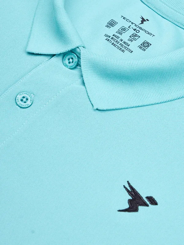 Men Solid Slim Fit Polo T-shirt with MATPIQ - Image 7