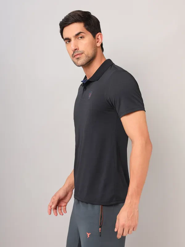 Men Self Design Slim Fit Polo T-shirt with AIRTEX STRIPES - Image 3