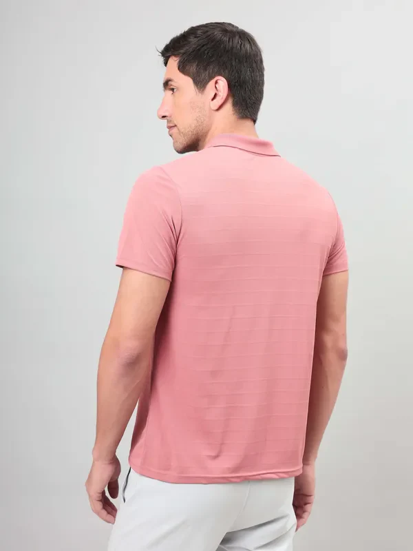 Men Self Design Slim Fit Polo T-shirt with AIRTEX STRIPES - Image 3