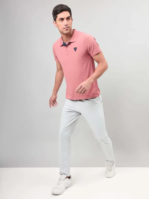 Men Self Design Slim Fit Polo T-shirt with AIRTEX STRIPES - Image 5