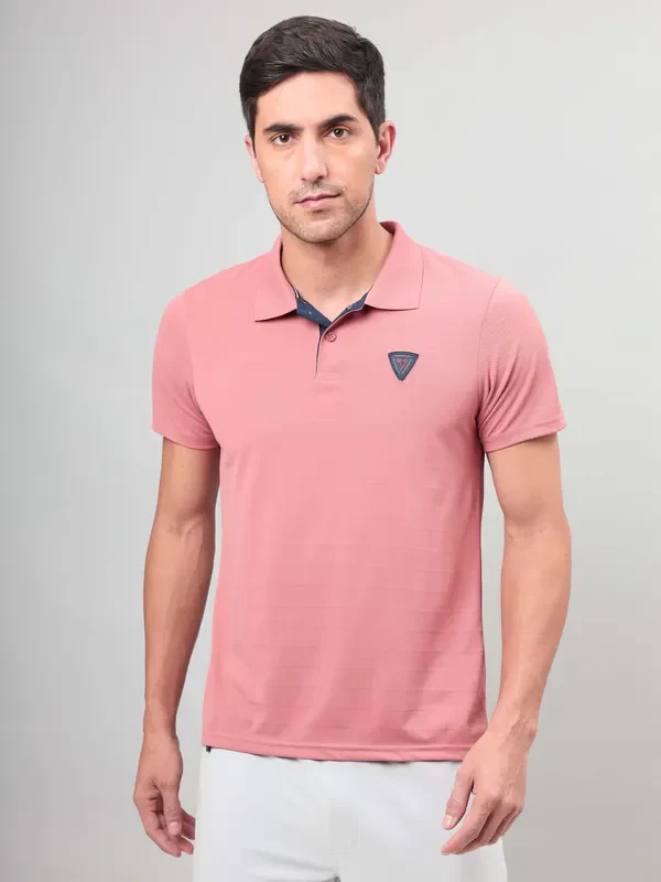 Men Self Design Slim Fit Polo T-shirt with AIRTEX STRIPES - Image 7