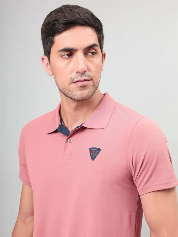 Men Self Design Slim Fit Polo T-shirt with AIRTEX STRIPES - Image 8