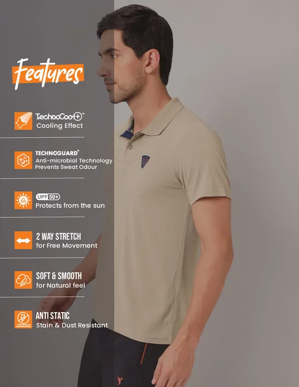 Men Self Design Slim Fit Polo T-shirt with AIRTEX STRIPES - Image 6