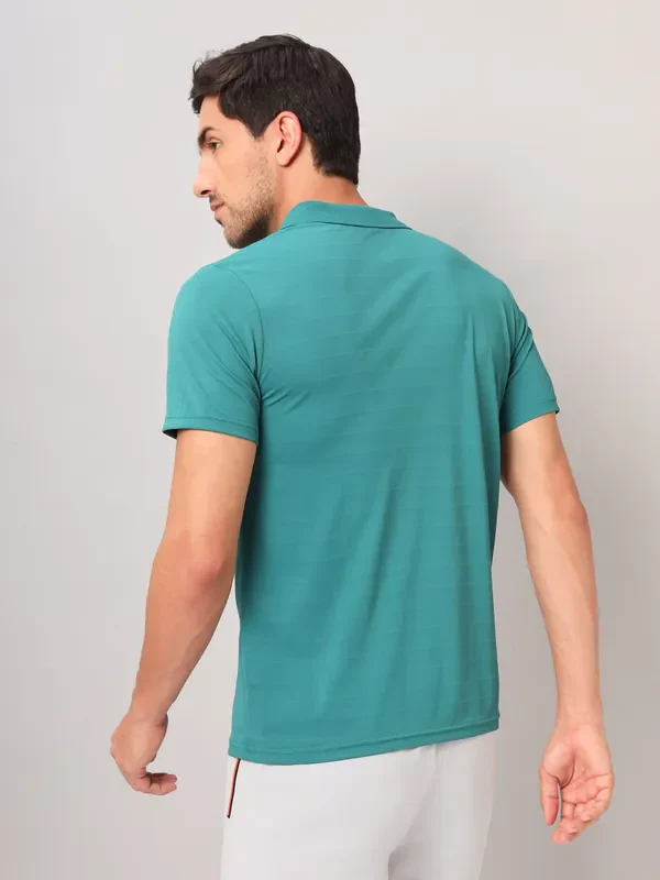 Men Self Design Slim Fit Polo T-shirt with AIRTEX STRIPES - Image 3
