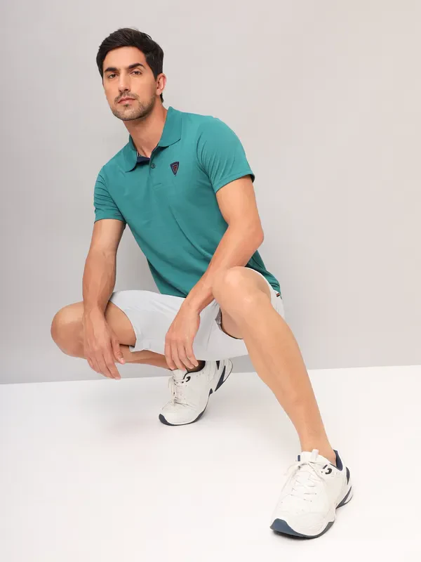 Men Self Design Slim Fit Polo T-shirt with AIRTEX STRIPES - Image 5