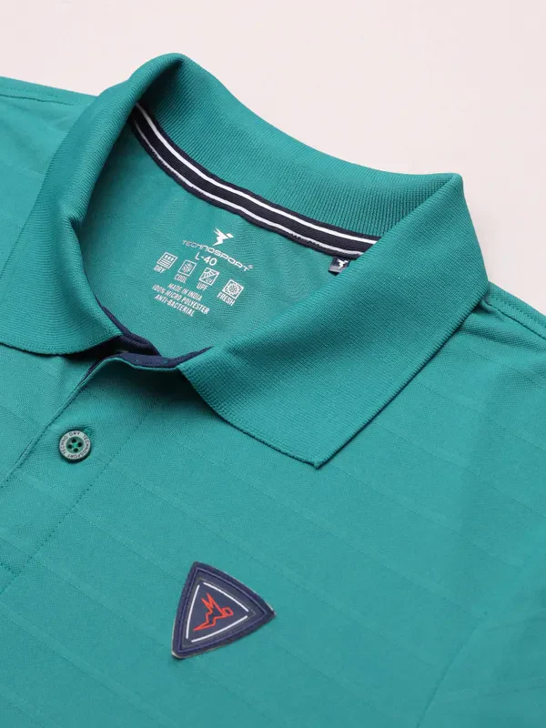 Men Self Design Slim Fit Polo T-shirt with AIRTEX STRIPES - Image 9