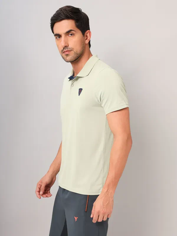 Men Self Design Slim Fit Polo T-shirt with AIRTEX STRIPES - Image 4