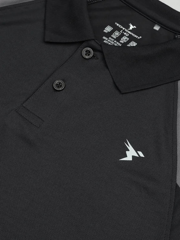 Men Colorblock Slim Fit Polo T-shirt with TECHNO COOL+ - Image 10