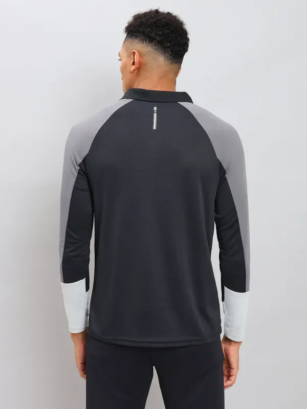 Men Colorblock Slim Fit Polo T-shirt with TECHNO COOL+ - Image 3