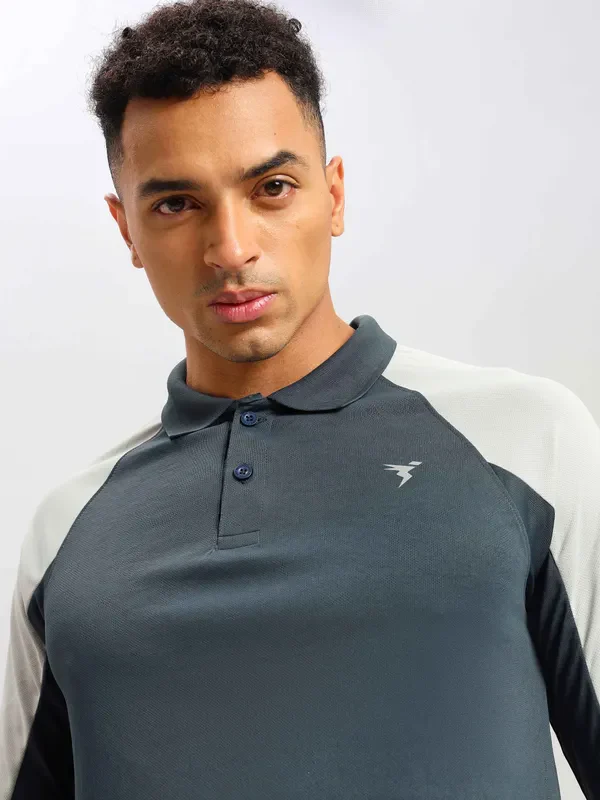 Men Colorblock Slim Fit Polo T-shirt with TECHNO COOL+ - Image 10