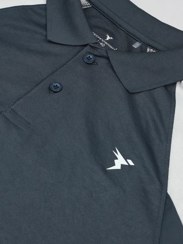 Men Colorblock Slim Fit Polo T-shirt with TECHNO COOL+ - Image 11