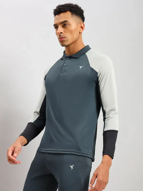 Men Colorblock Slim Fit Polo T-shirt with TECHNO COOL+ - Image 5