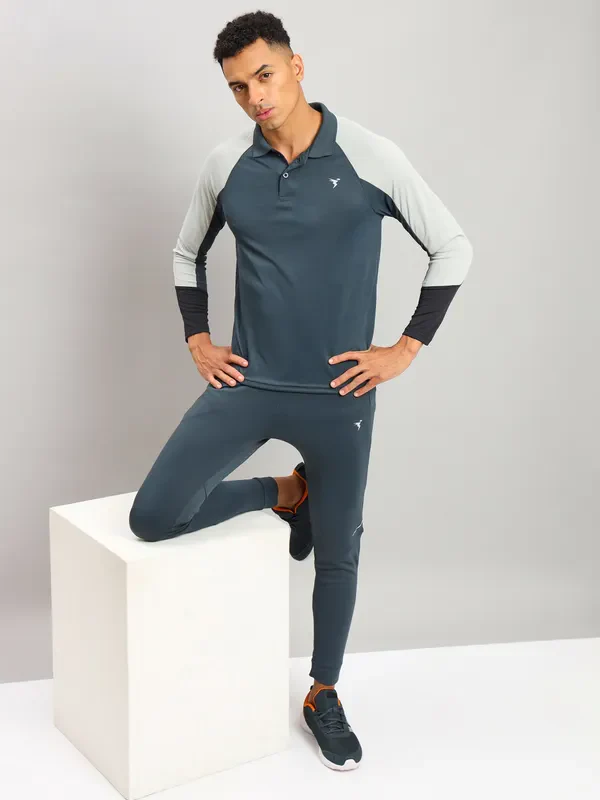 Men Colorblock Slim Fit Polo T-shirt with TECHNO COOL+ - Image 6