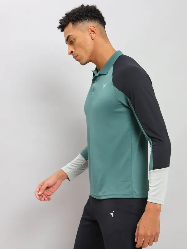 Men Colorblock Slim Fit Polo T-shirt with TECHNO COOL+ - Image 4