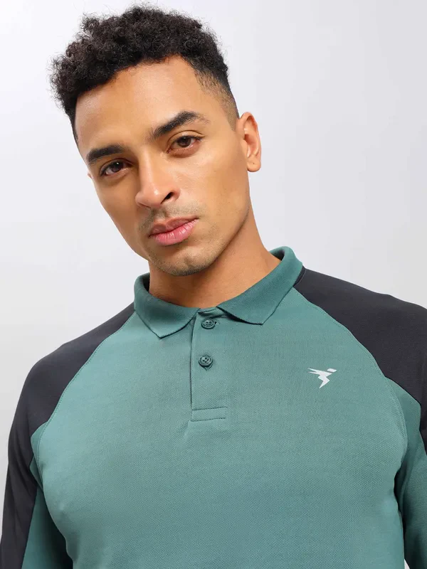 Men Colorblock Slim Fit Polo T-shirt with TECHNO COOL+ - Image 8
