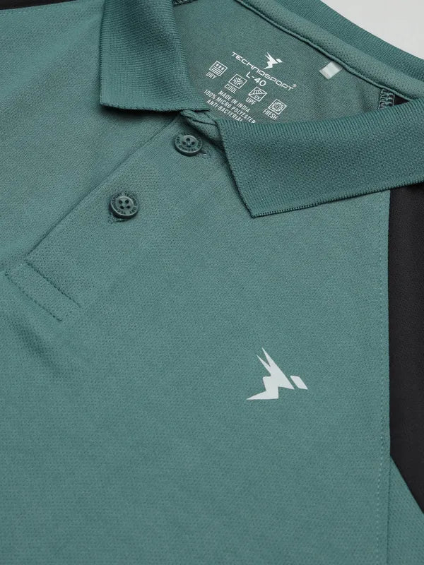Men Colorblock Slim Fit Polo T-shirt with TECHNO COOL+ - Image 9