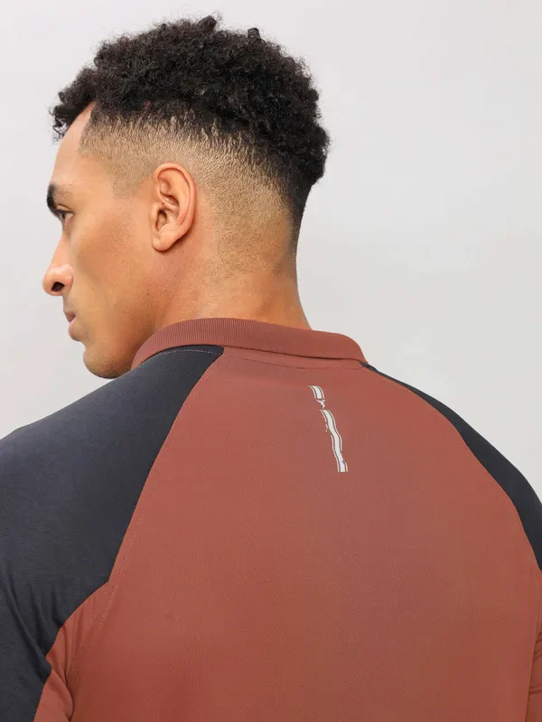 Men Colorblock Slim Fit Polo T-shirt with TECHNO COOL+ - Image 10