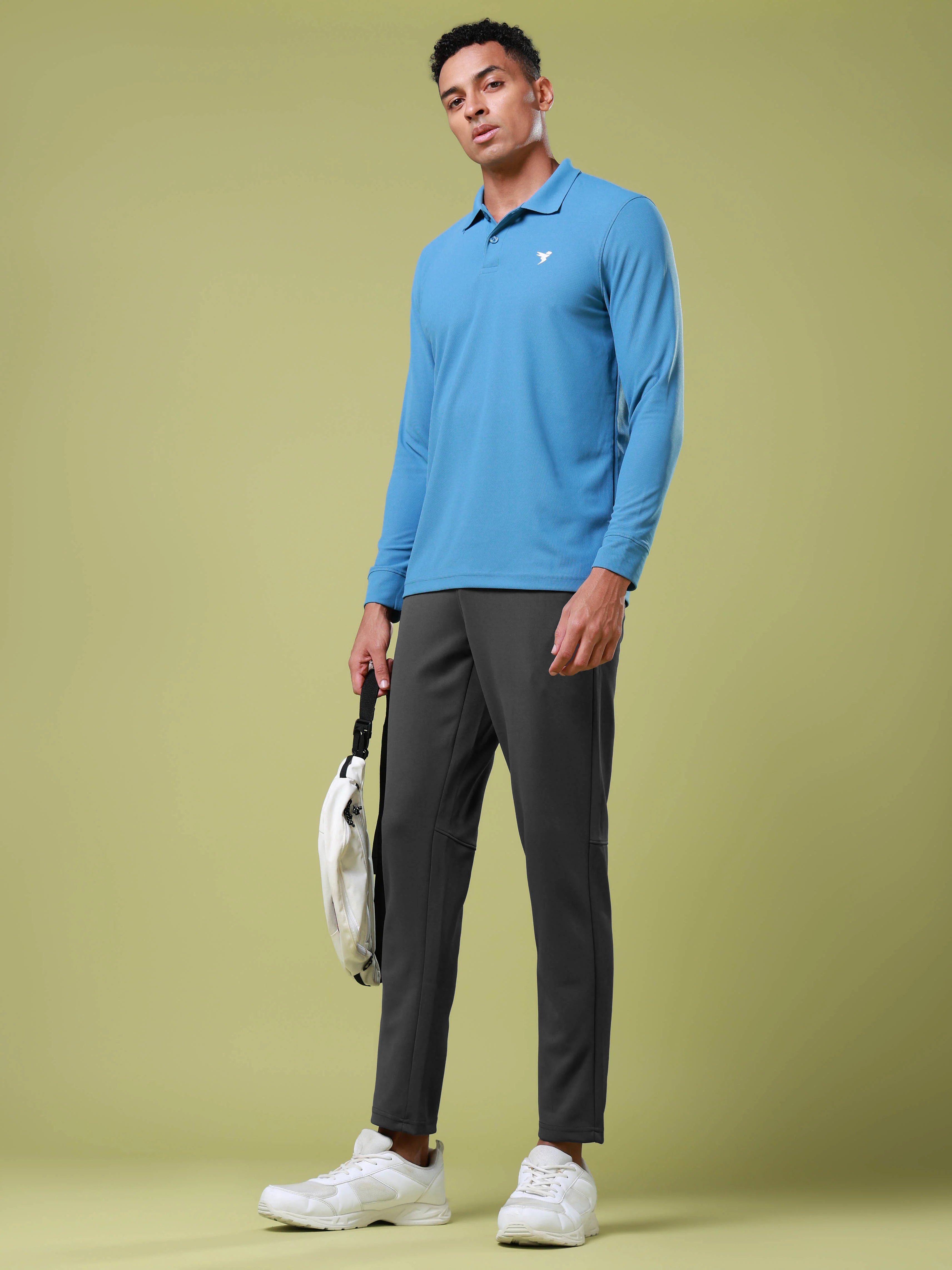 Men Solid Slim Fit Trackpants with ELASTO PLUS - Image 5